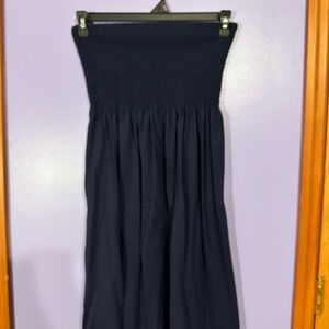 Elegant dark blue Strapless Dress